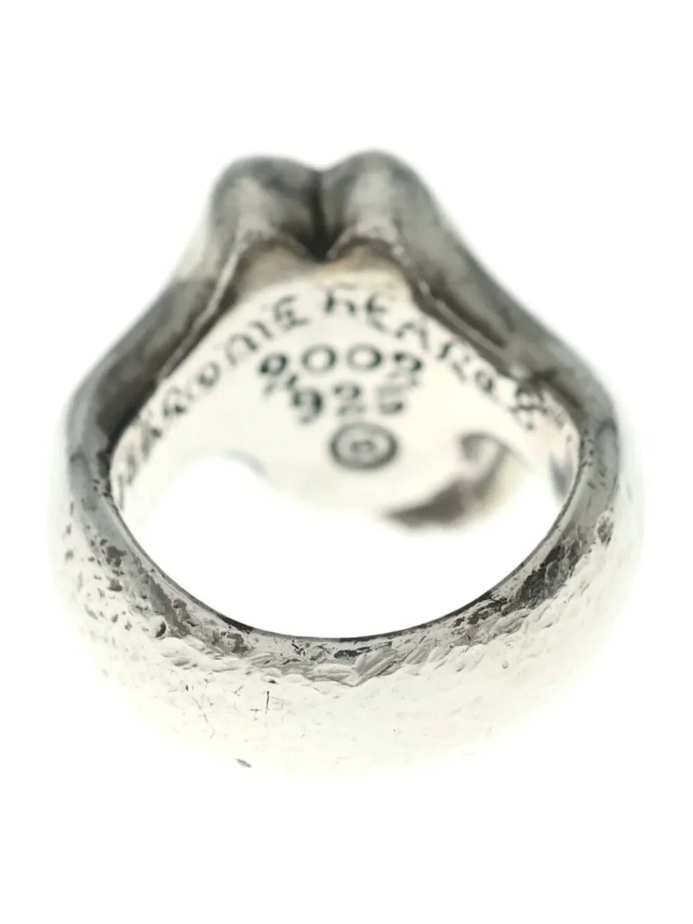 Chrome Hearts Lip Tongue Md Lip and Tan Ring Silver